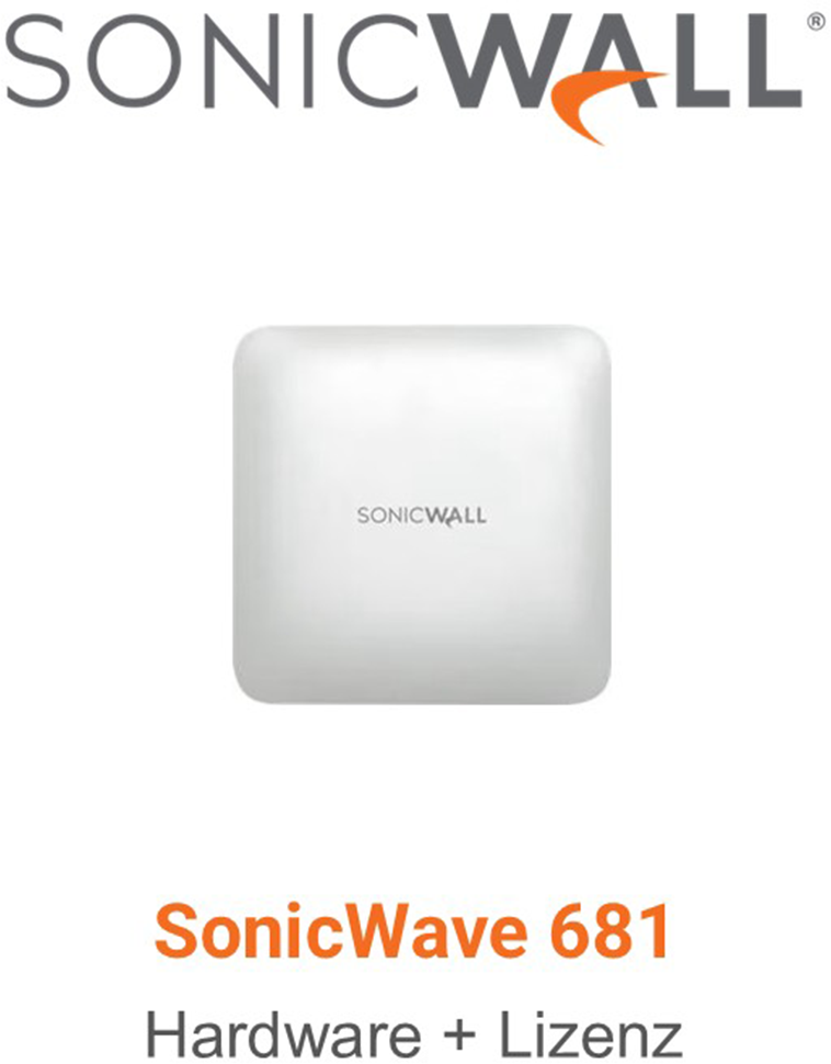 SonicWall SonicWave 681 Wireless Access Point + Advanced Secure Wireless Network Management & Support