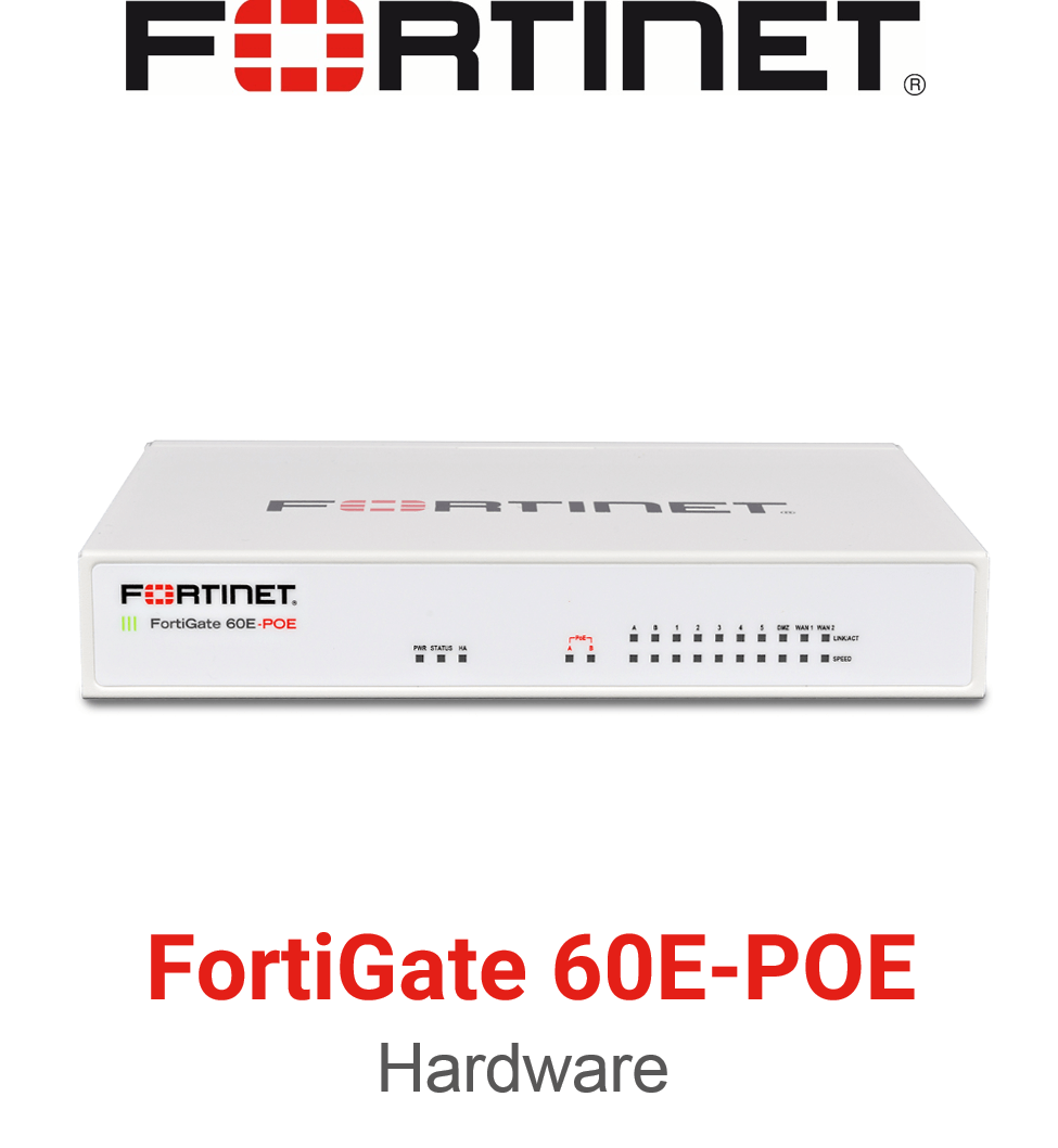 Fortinet FortiGate 60E POE Firewall (FG-60E-POE) | EnBITCon Fortinet FortiGate 60E POE Firewall (FG-60E-POE) | EnBITCon