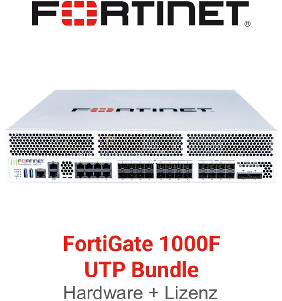 Fortinet FortiGate-1000F - UTM/UTP Bundle (Hardware + License) (FG Fortinet FortiGate-1000F - UTM/UTP Bundle (Hardware + License) (FG